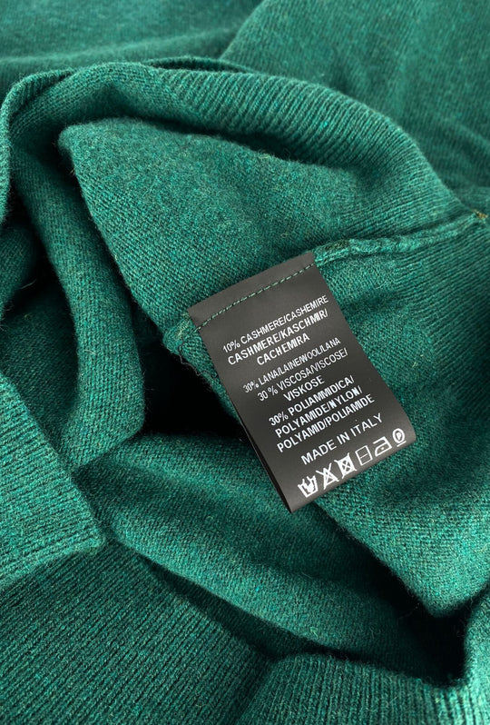 Maglioncino uomo misto Cashmere Lana Made in Italy - VERDE