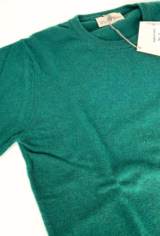 Maglioncino uomo misto Cashmere Lana Made in Italy - VERDE
