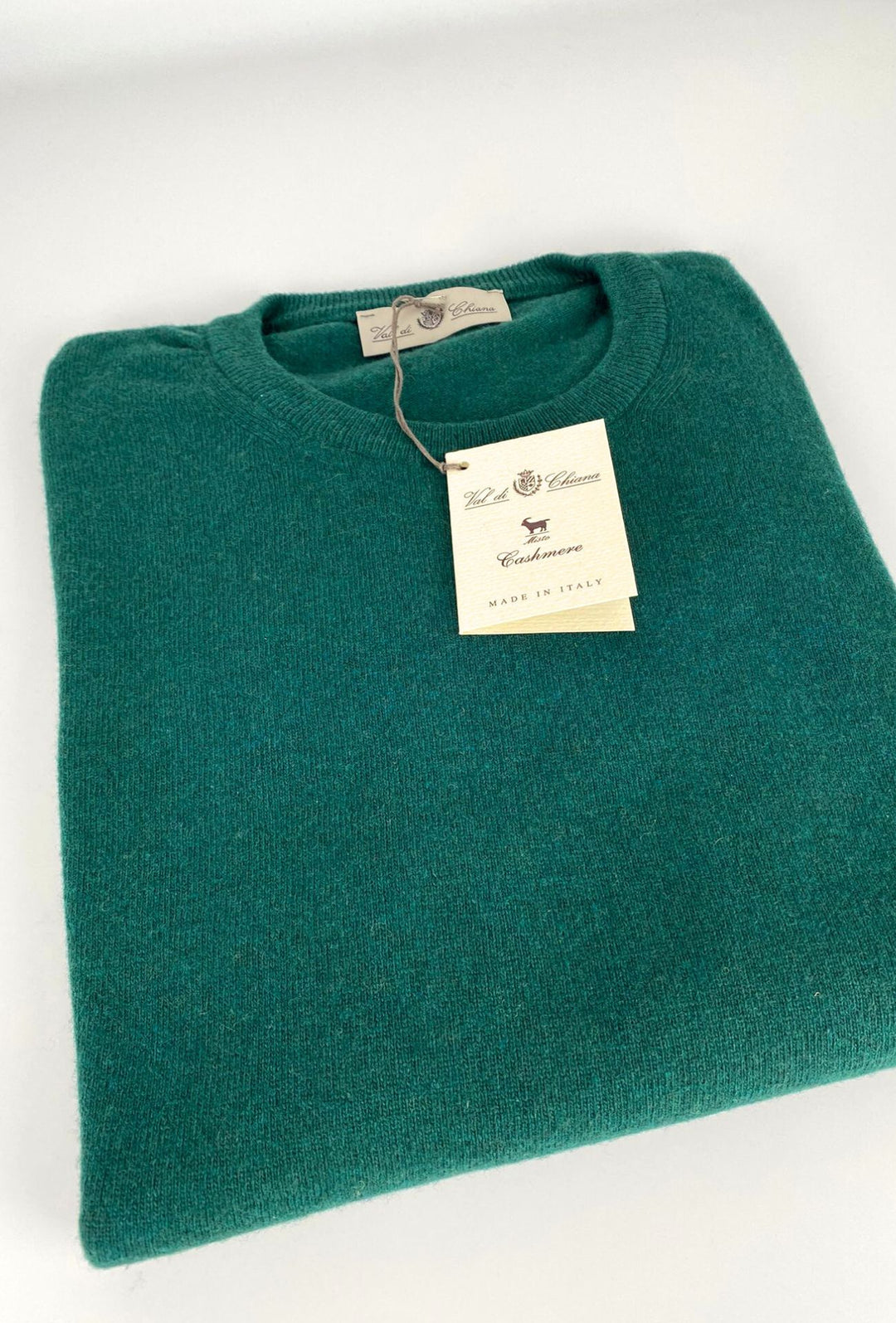 Maglioncino uomo misto Cashmere Lana Made in Italy - VERDE