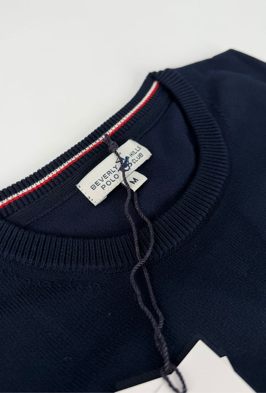 Maglioncino uomo Beverly Hills Polo Club in viscosa invernale - BLU