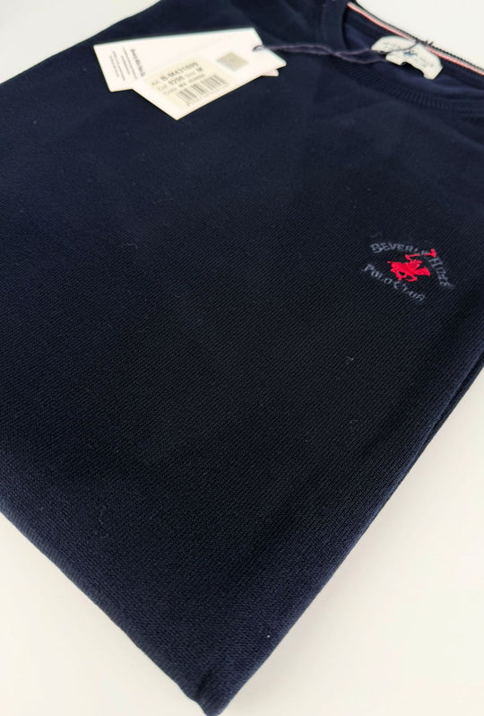 Maglioncino uomo Beverly Hills Polo Club in viscosa invernale - BLU