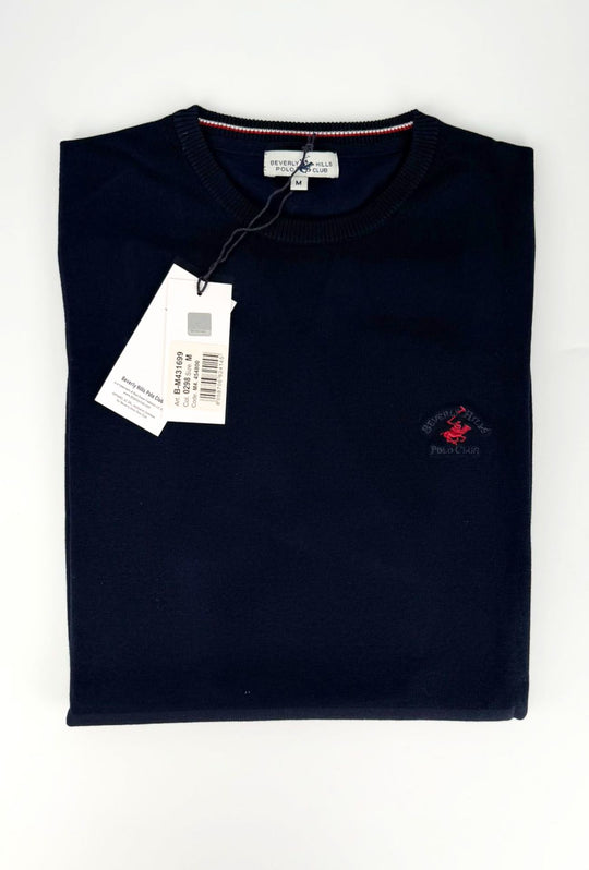 Maglioncino uomo Beverly Hills Polo Club in viscosa invernale - BLU