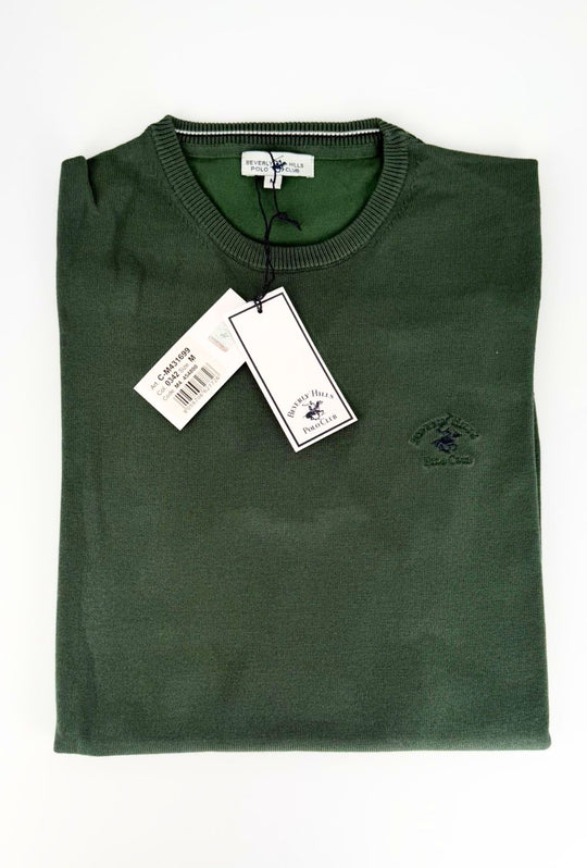 Maglioncino uomo Beverly Hills Polo Club in viscosa invernale - VERDE
