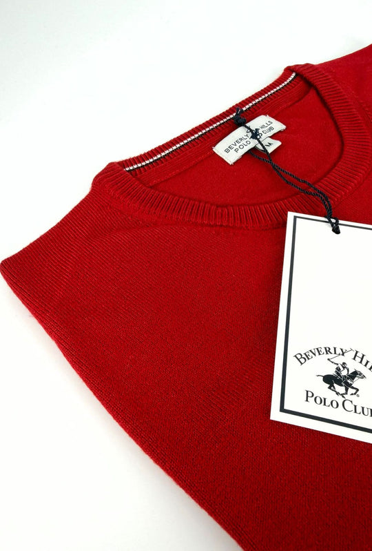 Maglioncino uomo Beverly Hills Polo Club in viscosa invernale - ROSSO