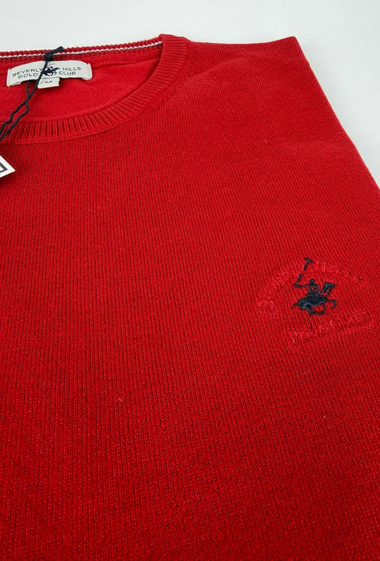 Maglioncino uomo Beverly Hills Polo Club in viscosa invernale - ROSSO