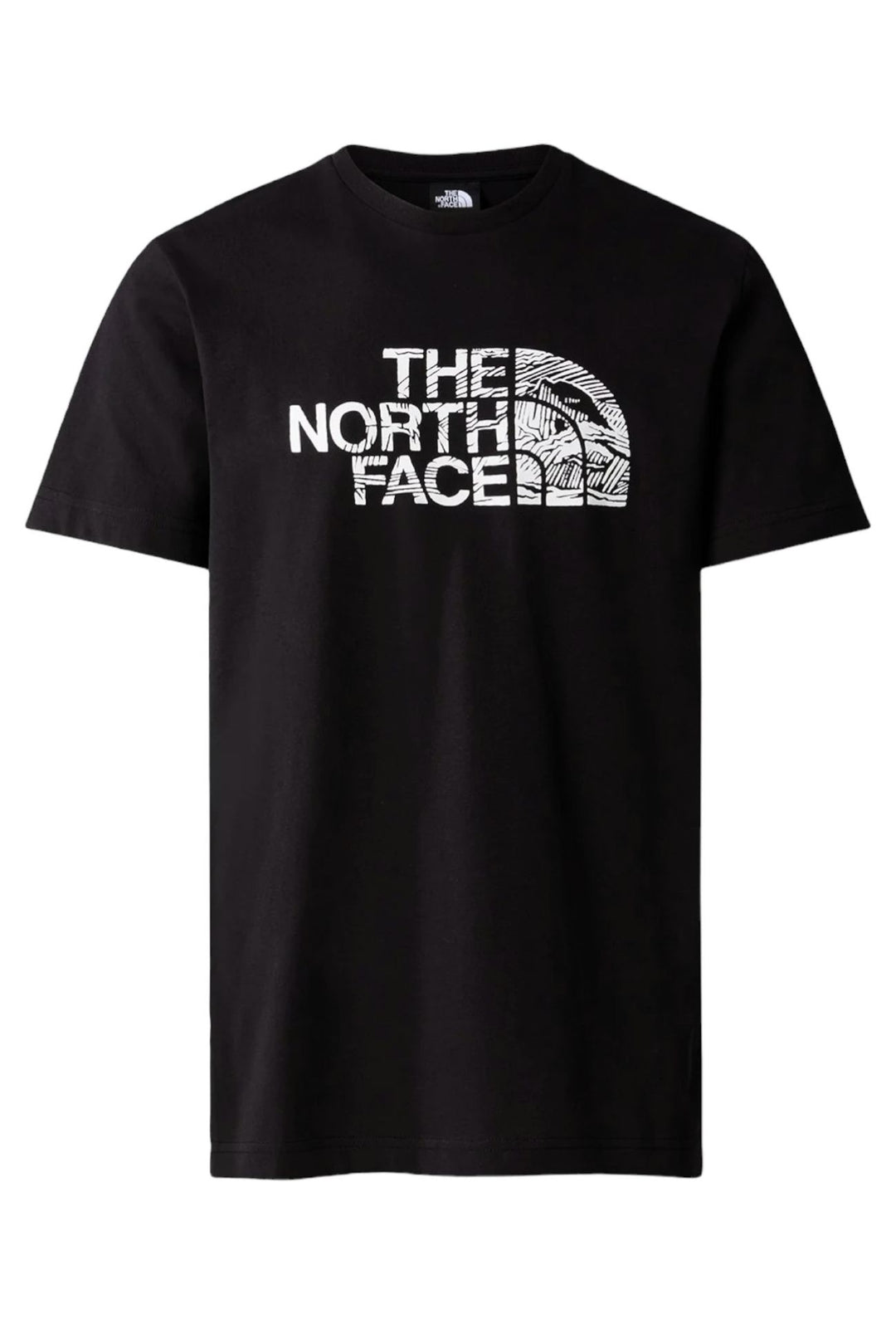 T-Shirt uomo The North Face con stampa sul petto - NERO