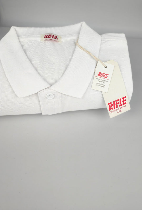 Polo uomo Rifle in 100% cotone piquet - BIANCO