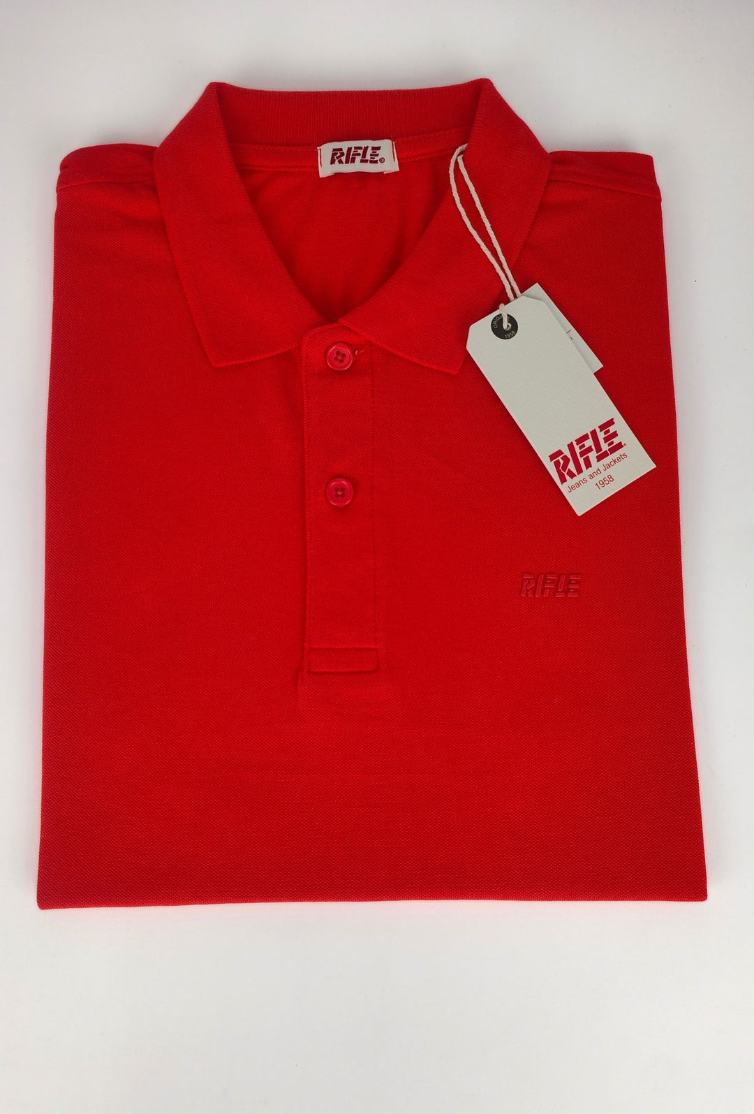 Polo uomo Rifle in 100% cotone piquet - ROSSO