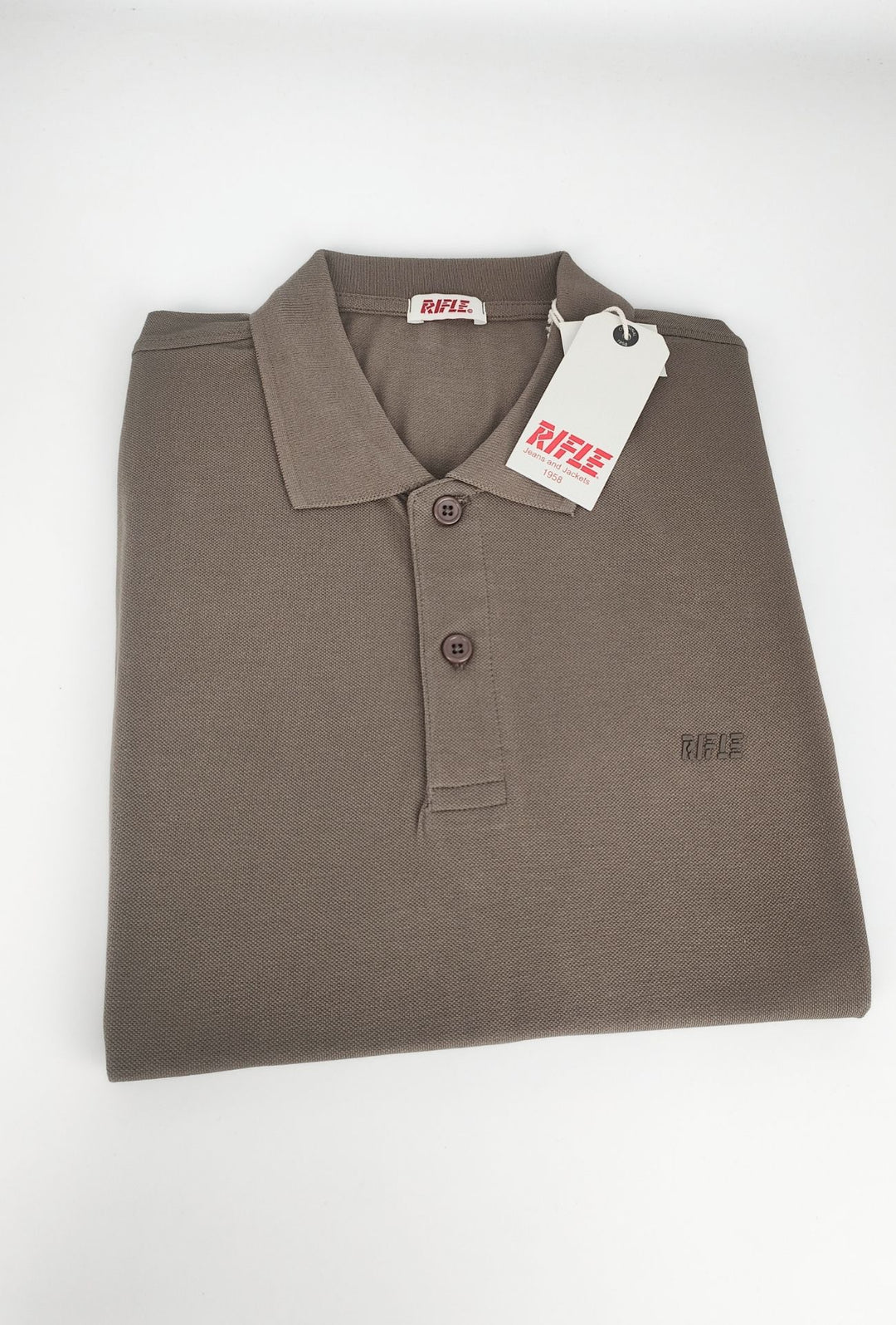 Polo uomo Rifle in 100% cotone piquet - TERRA