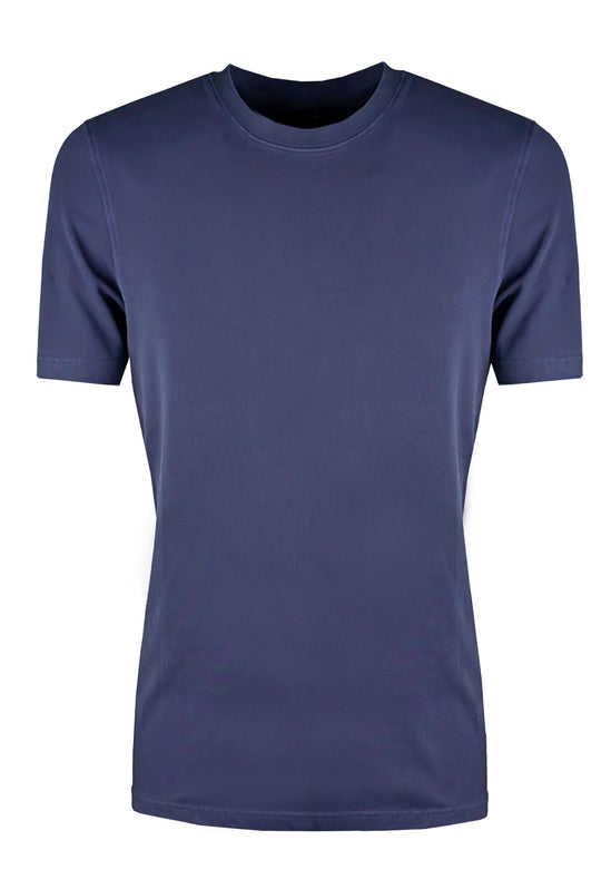 T-Shirt uomo Dresserd in cotone piquet elasticizzato - BLU
