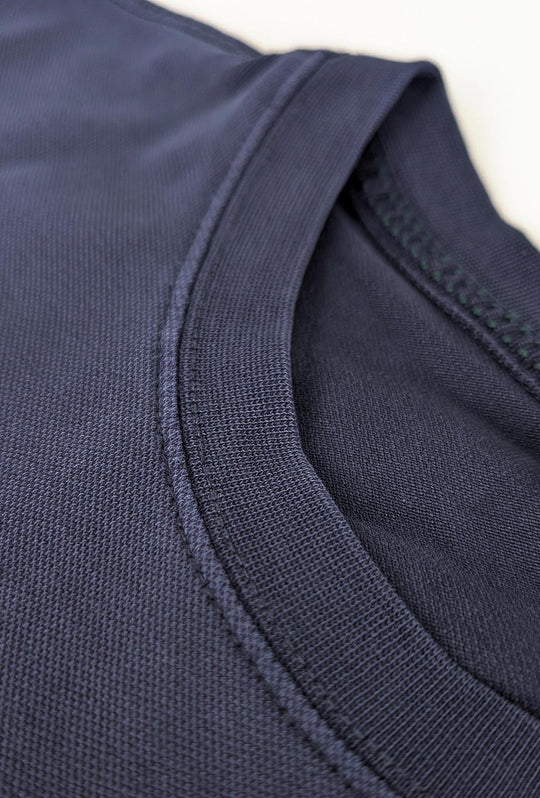T-Shirt uomo Dresserd in cotone piquet elasticizzato - BLU