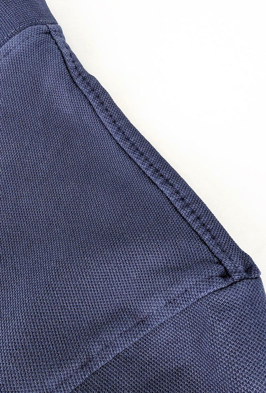T-Shirt uomo Dresserd in cotone piquet elasticizzato - BLU