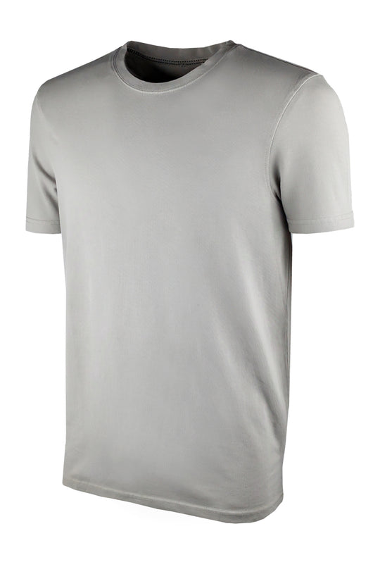 T-Shirt uomo Dresserd in cotone piquet elasticizzato - GRIGIO CHIARO