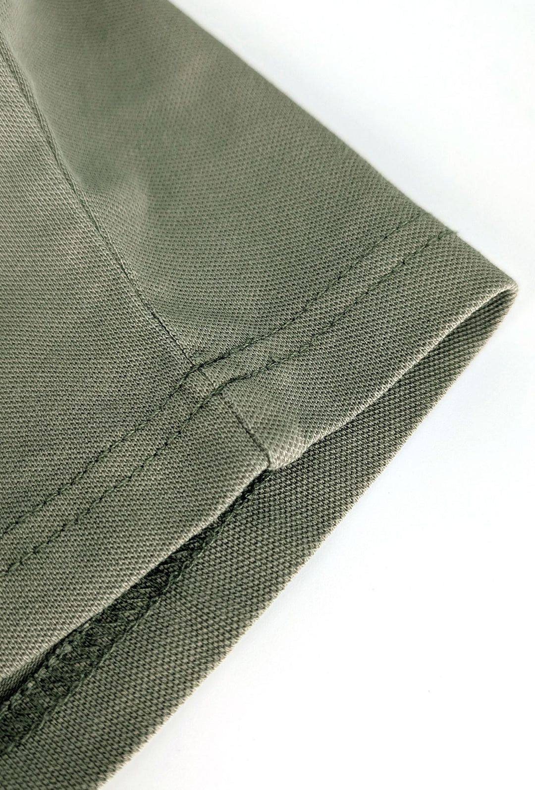 T-Shirt uomo Dresserd in cotone piquet elasticizzato - VERDE MILITARE