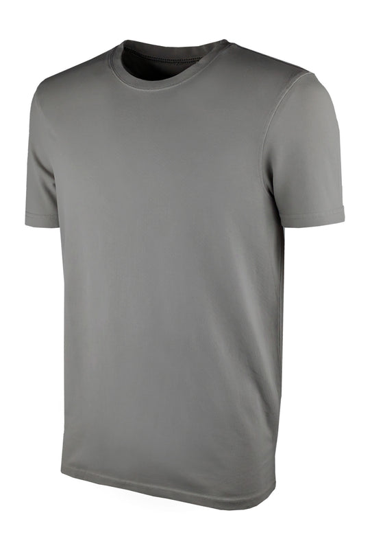 T-Shirt uomo Dresserd in cotone piquet elasticizzato - GRIGIO SCURO