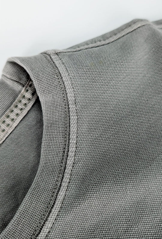 T-Shirt uomo Dresserd in cotone piquet elasticizzato - GRIGIO SCURO