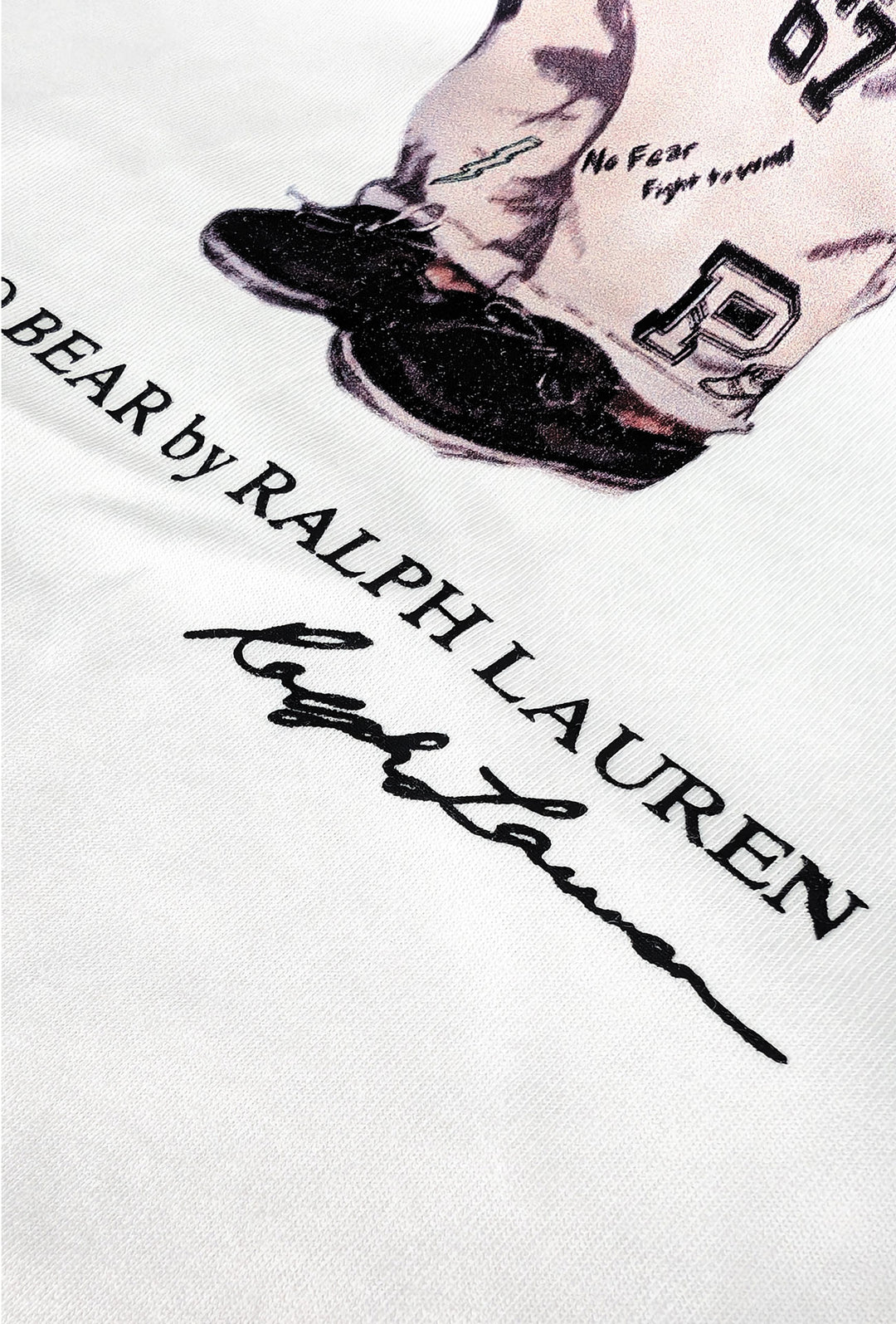 T-Shirt Uomo Raplh Lauren Polo Bear Maglia mezza manica - BIANCO