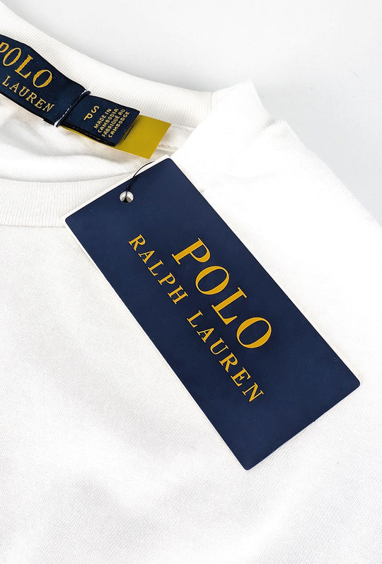 T-Shirt Uomo Raplh Lauren Polo Bear Maglia mezza manica - BIANCO