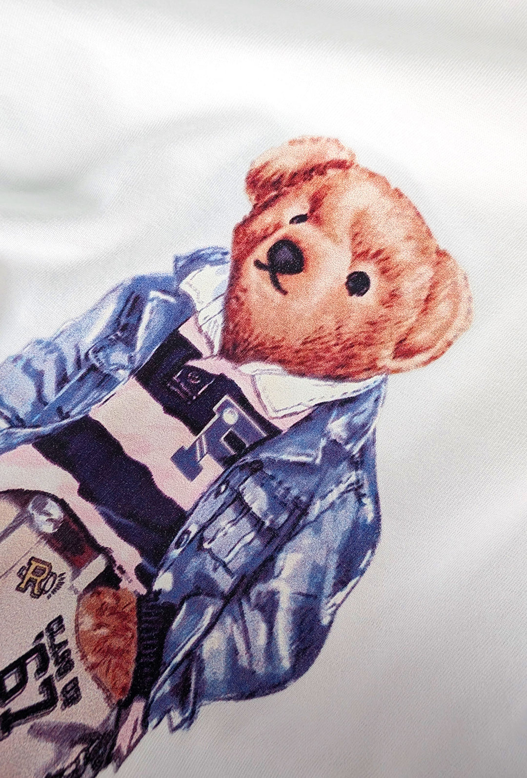 T-Shirt Uomo Raplh Lauren Polo Bear Maglia mezza manica - BIANCO