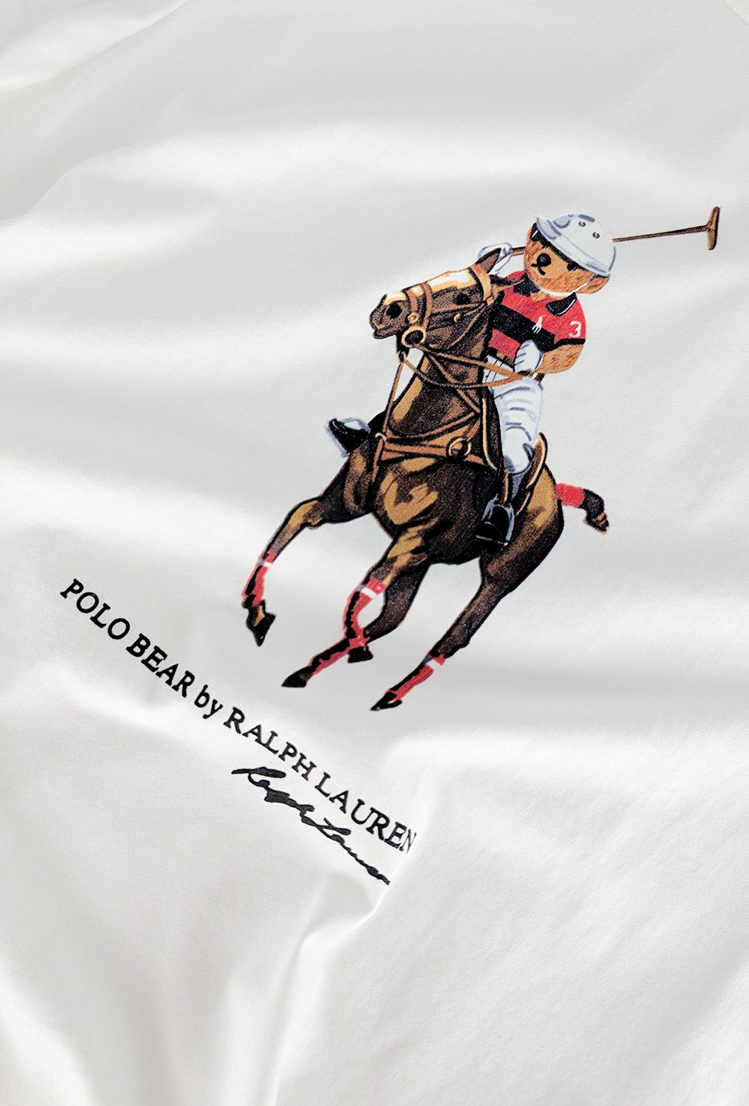 T-Shirt Uomo Ralph Lauren Polo Bear 100% Cotone - BIANCO