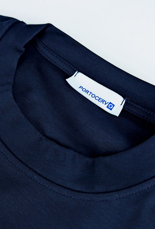 T-Shirt Uomo FILO DI SCOZIA  mezza manica - BLU