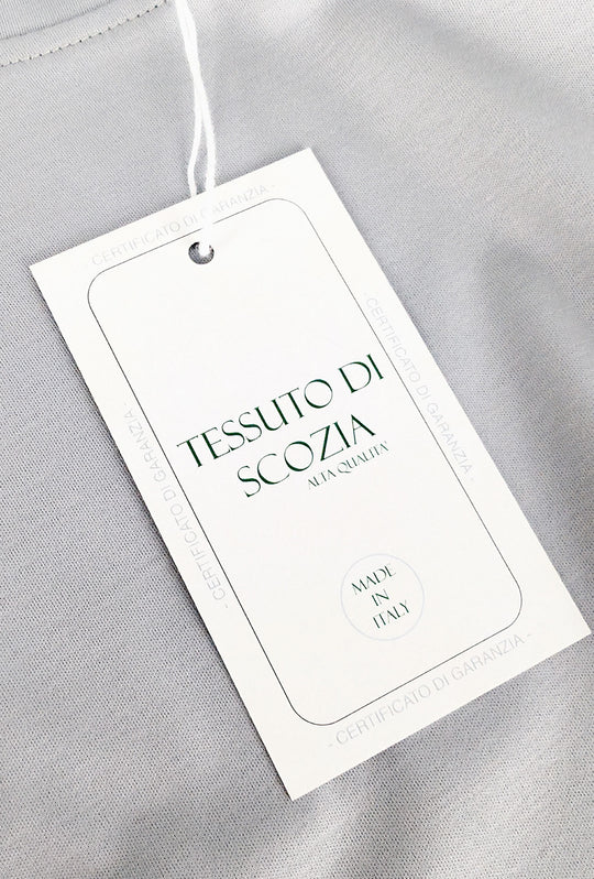 T-Shirt Uomo FILO DI SCOZIA  mezza manica - GHIACCIO