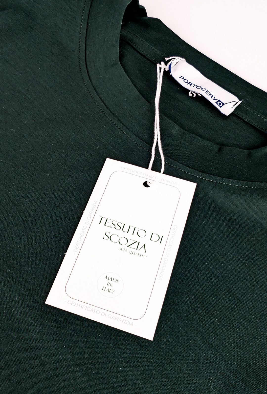 T-Shirt Uomo FILO DI SCOZIA  mezza manica - VERDE SCURO