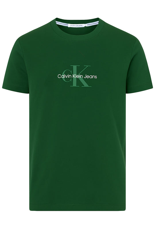 T-Shirt uomo CALVIN KLEIN slim fit con logo sul petto - VERDE