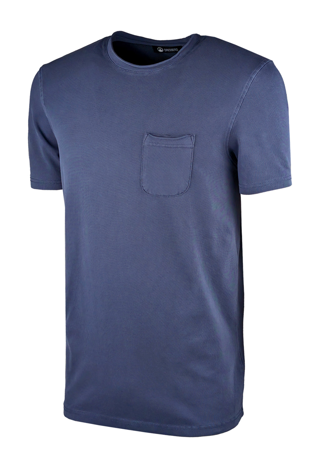T-Shirt Uomo Dresserd in cotone piquet con taschino - BLU