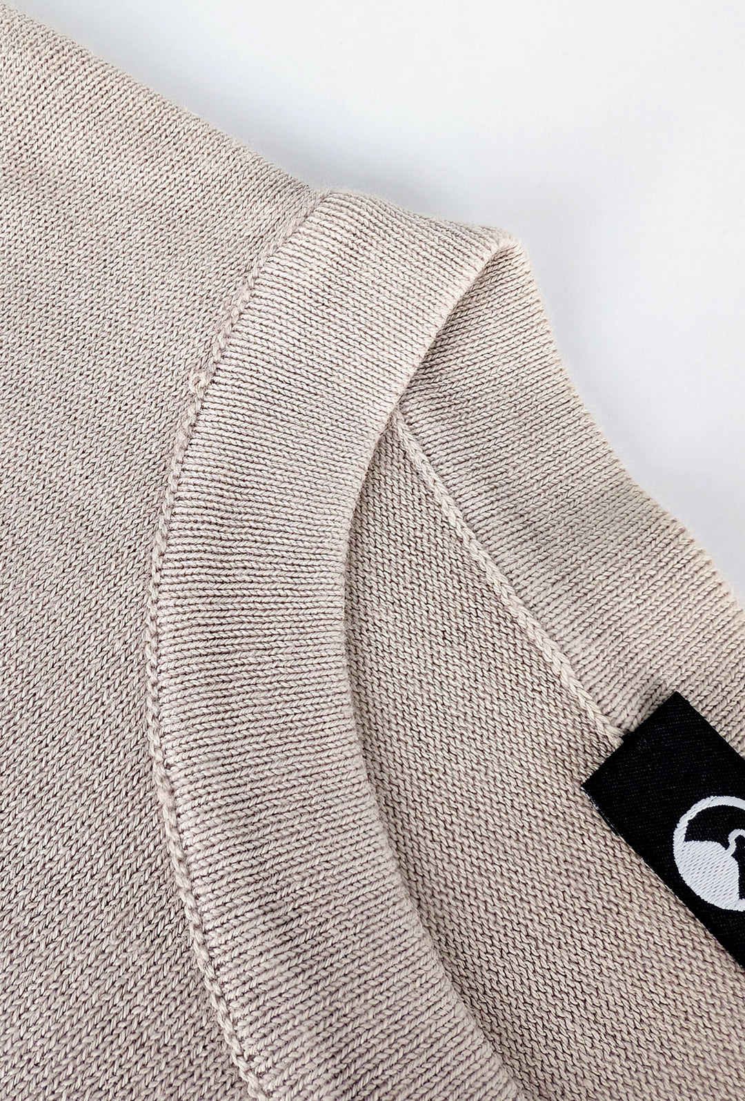 T-Shirt uomo in Filo Maglia mezza manica relaxed fit - BEIGE