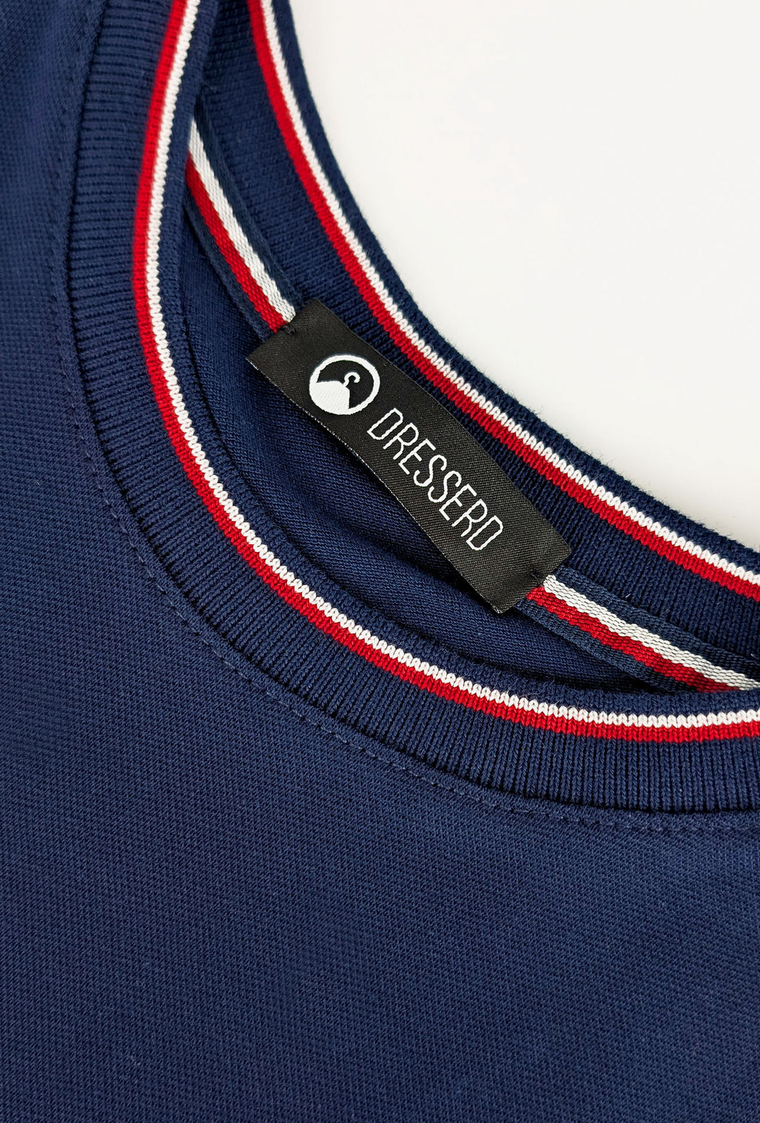 T-Shirt uomo in cotone Piquet con bordi a contrasto - BLU