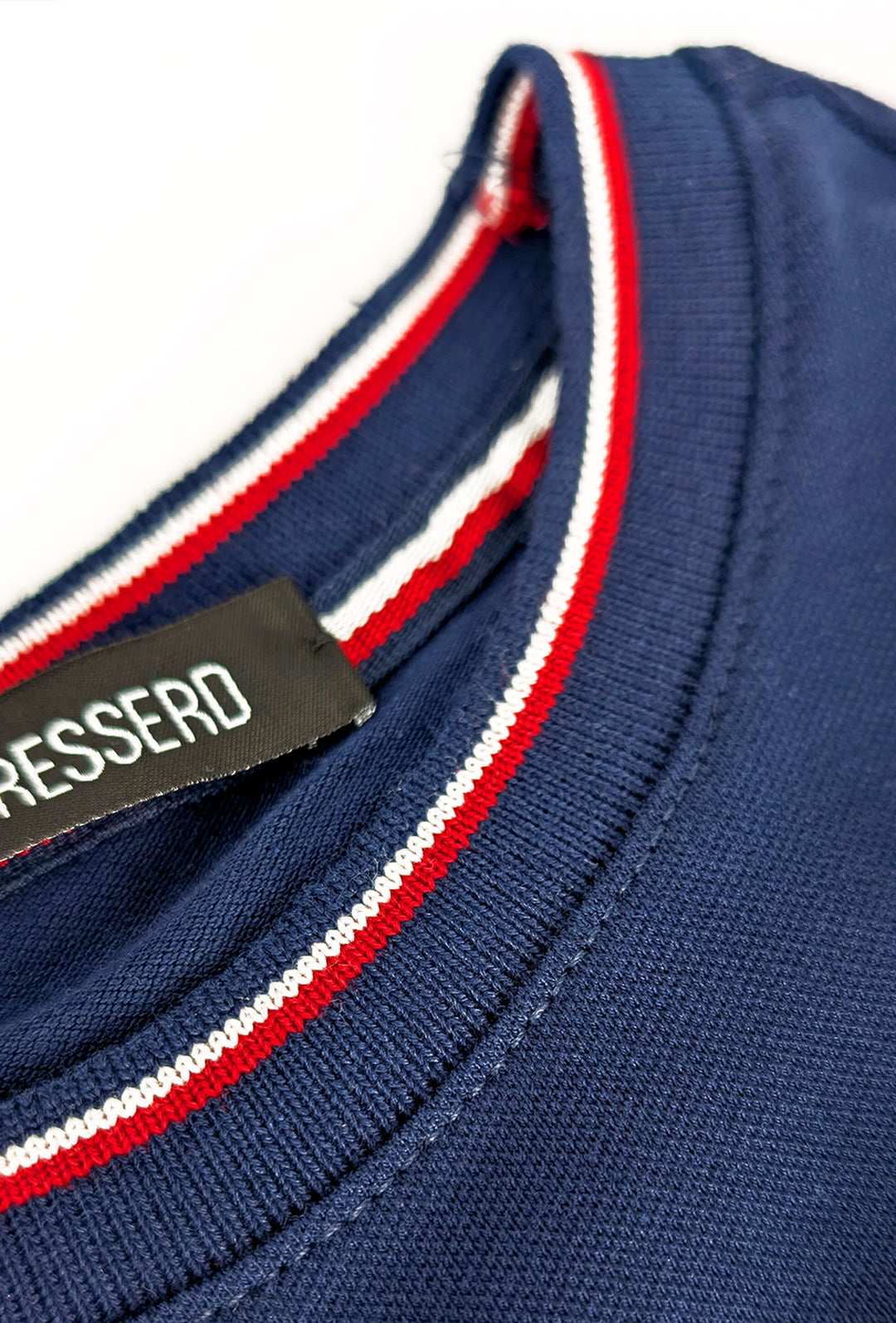 T-Shirt uomo in cotone Piquet con bordi a contrasto - BLU