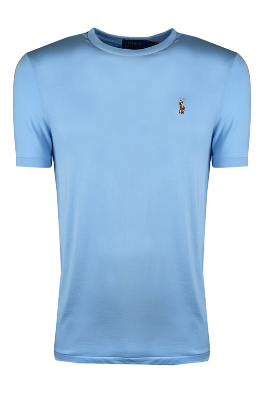 T-Shirt Uomo RALPH LAUREN 100% Cotone - AZZURRO