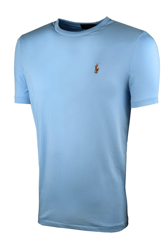 T-Shirt Uomo RALPH LAUREN 100% Cotone - AZZURRO