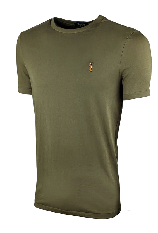 T-Shirt Uomo RALPH LAUREN 100% Cotone - VERDE MILITARE