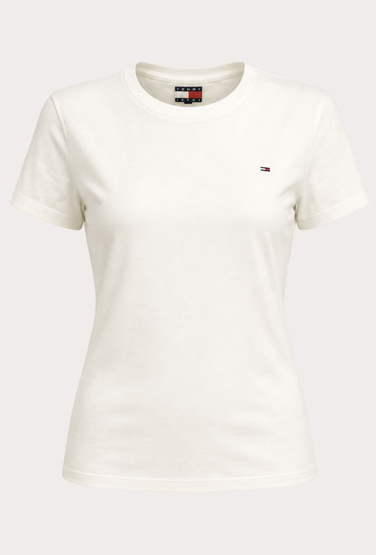 T-shirt donna Slim Fit Tommy Jeans- BIANCO