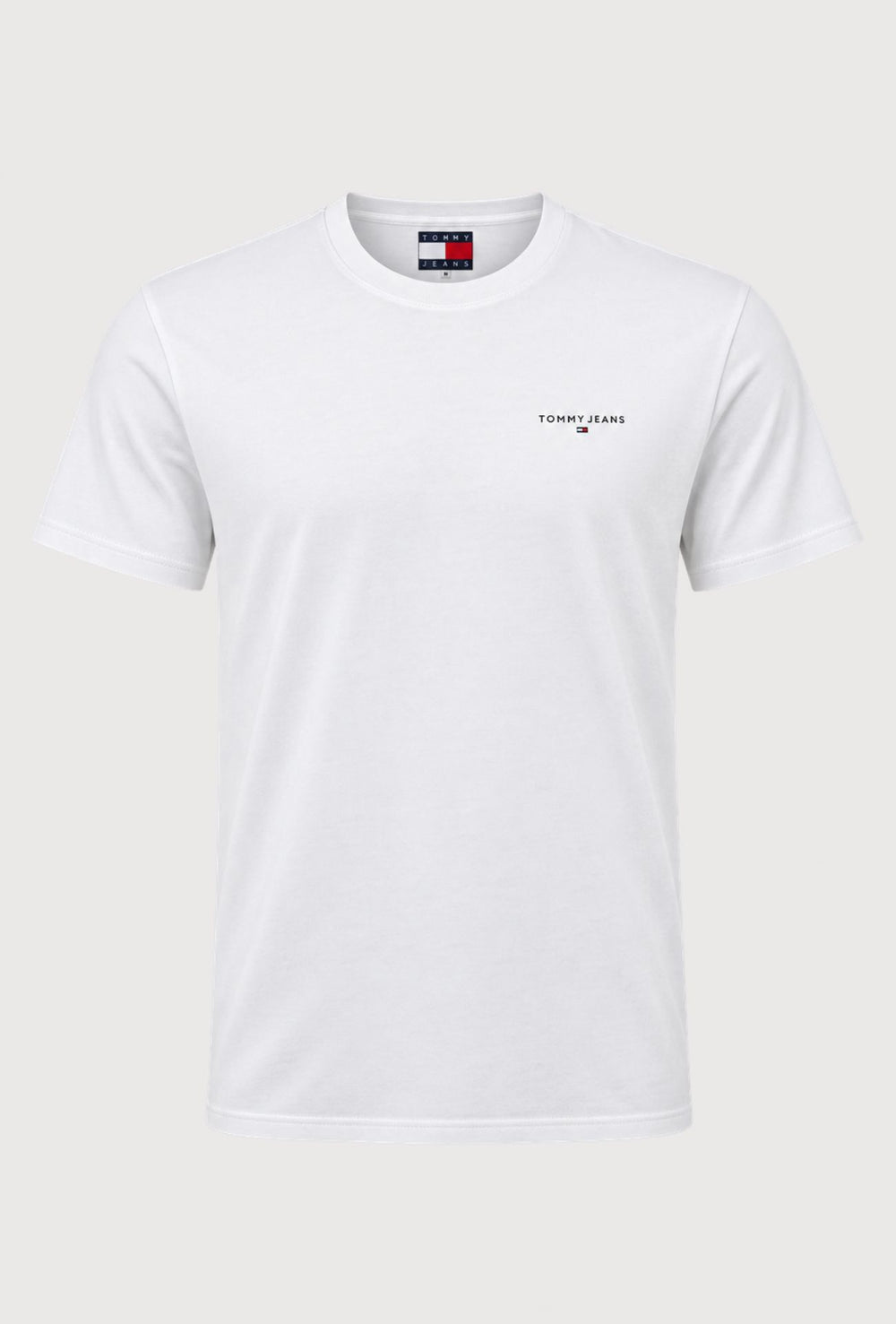 T-shirt uomo Tommy Jeans logo a rilievo lato cuore 100% cotone - BIANCO