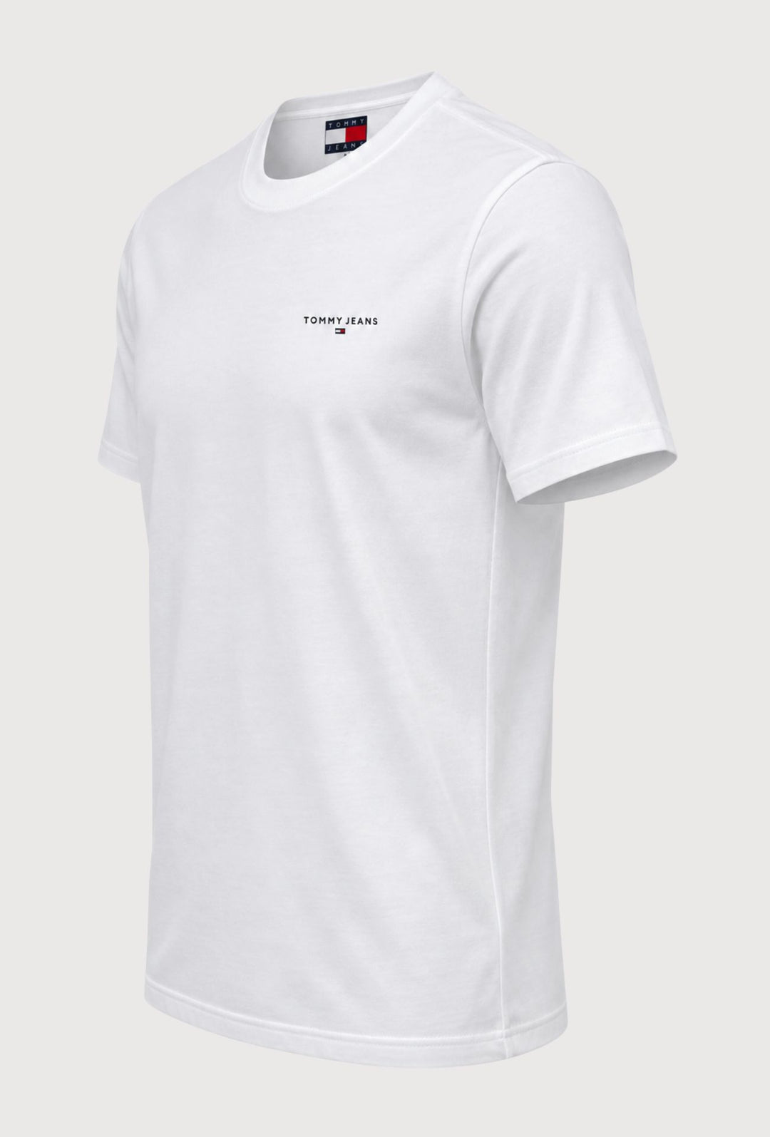 T-shirt uomo Tommy Jeans logo a rilievo lato cuore 100% cotone - BIANCO