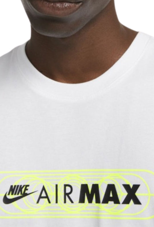 T-Shirt NIKE AIR MAX girocollo in cotone- BIANCO