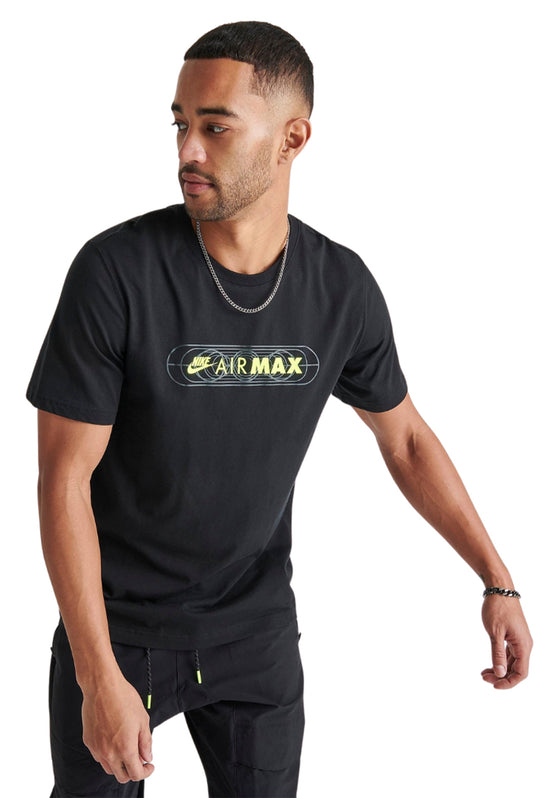 T-Shirt NIKE AIR MAX girocollo in cotone- NERO