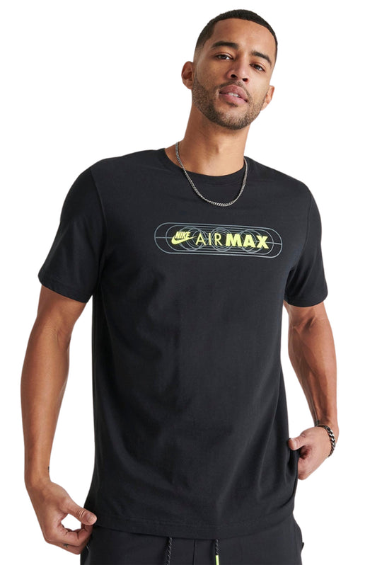 T-Shirt NIKE AIR MAX girocollo in cotone- NERO