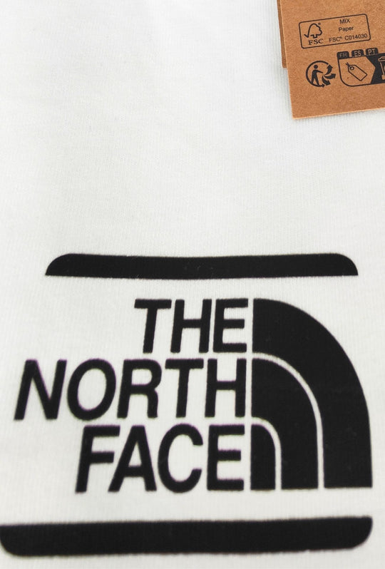 T-Shirt Uomo THE NORTH FACE logo stampato centrale nero- BIANCO