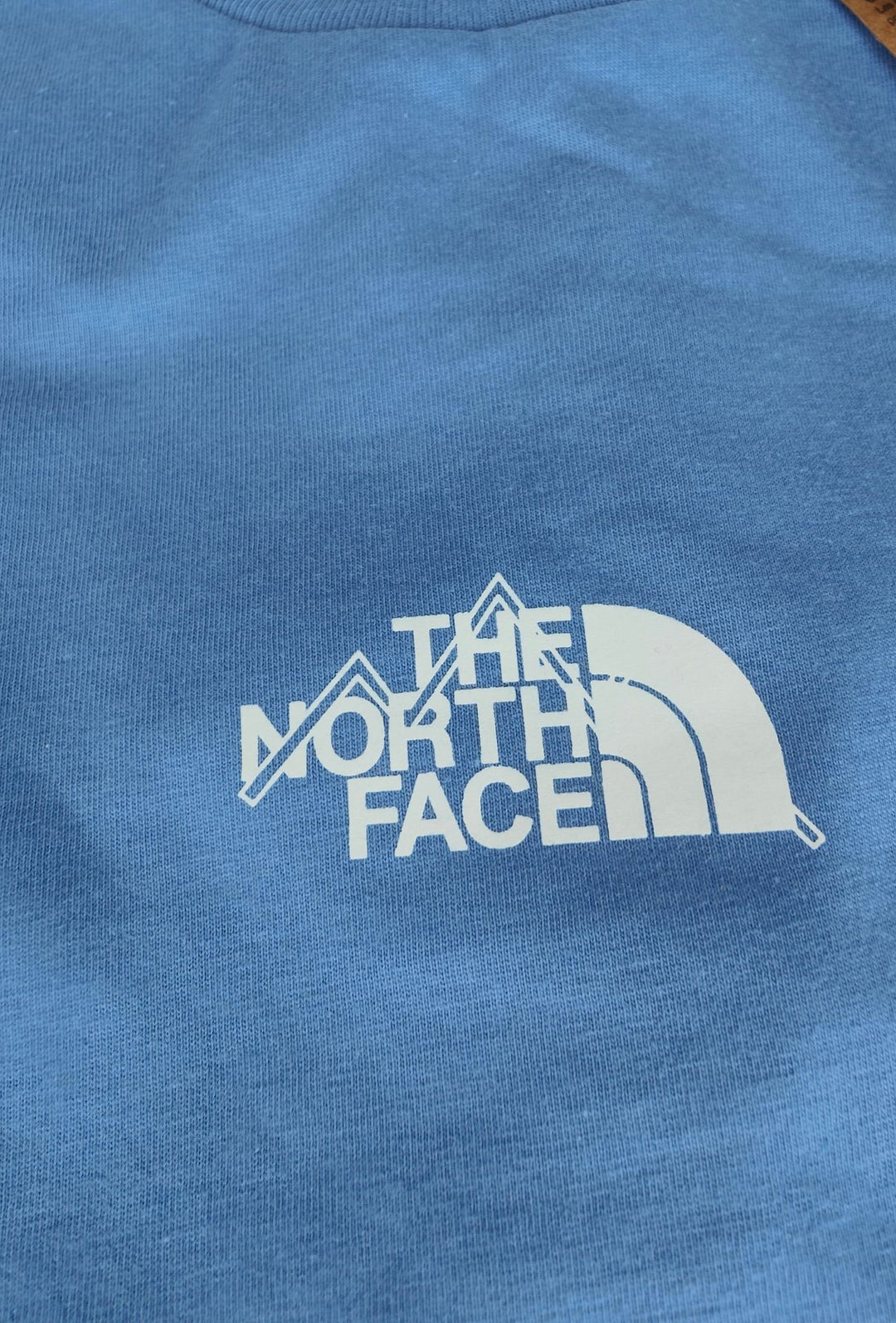 T-Shirt Uomo THE NORTH FACE logo stampato centrale bianco- INDIGO