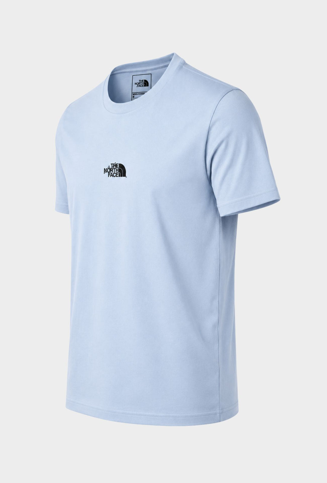 T-Shirt Uomo THE NORTH FACE logo stampato centrale nero- CIELO
