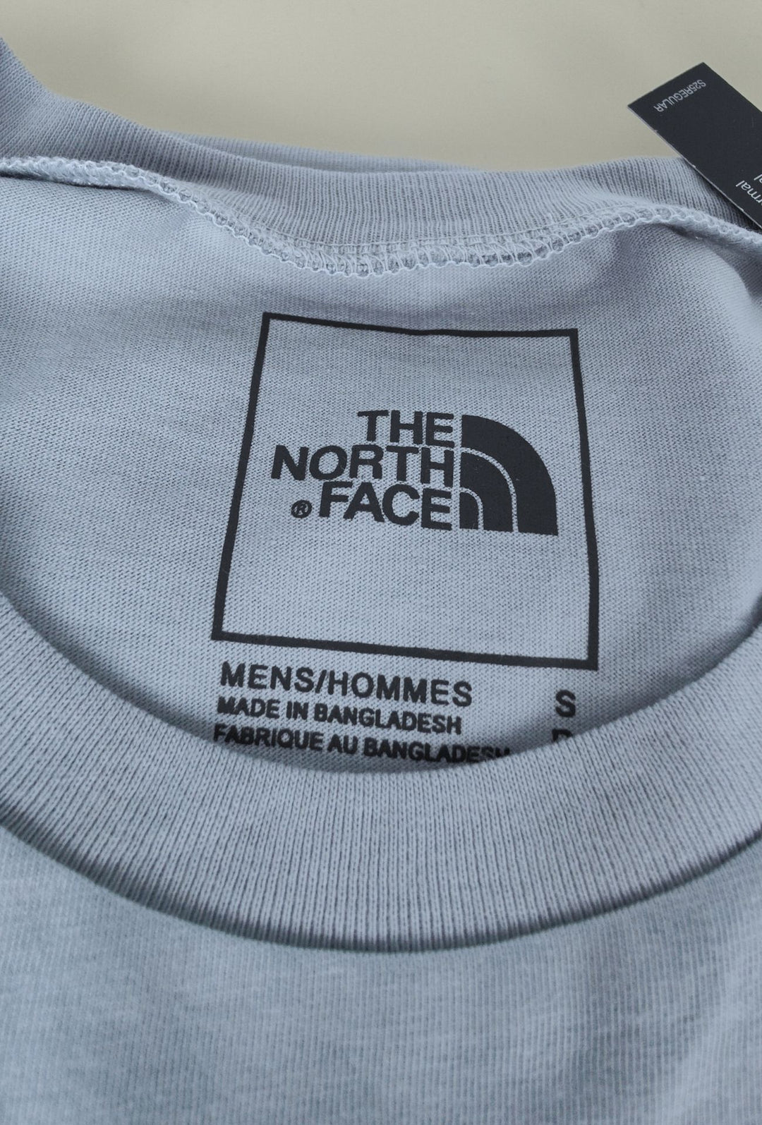 T-Shirt Uomo THE NORTH FACE logo stampato centrale nero- CIELO