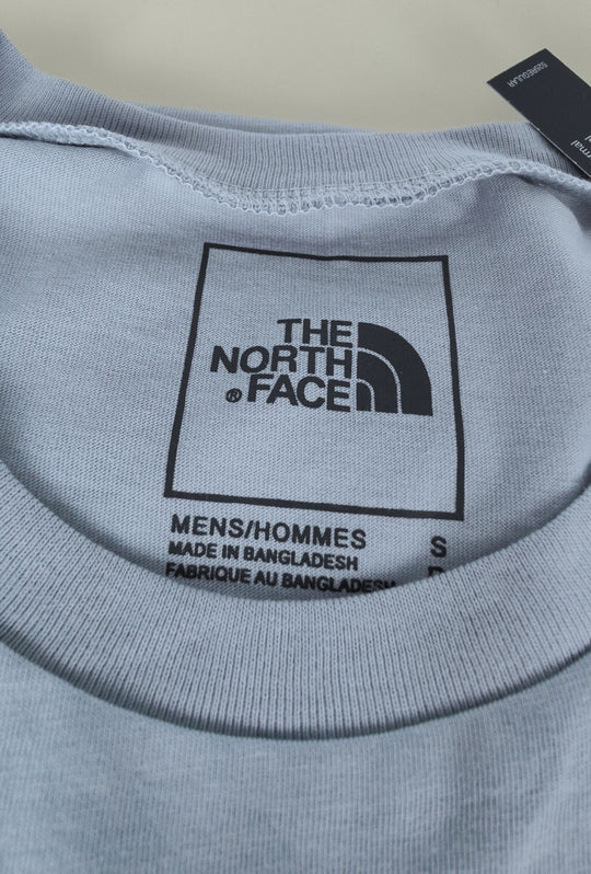 T-Shirt Uomo THE NORTH FACE logo stampato centrale nero- CIELO
