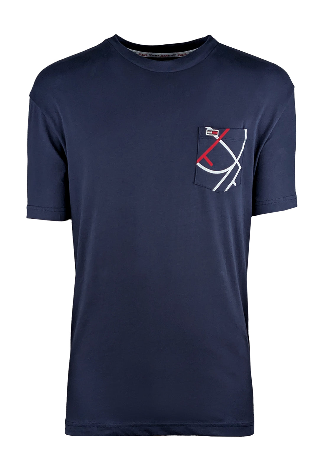 T-Shirt uomo TOMMY JEANS con taschino fantasia - BLU