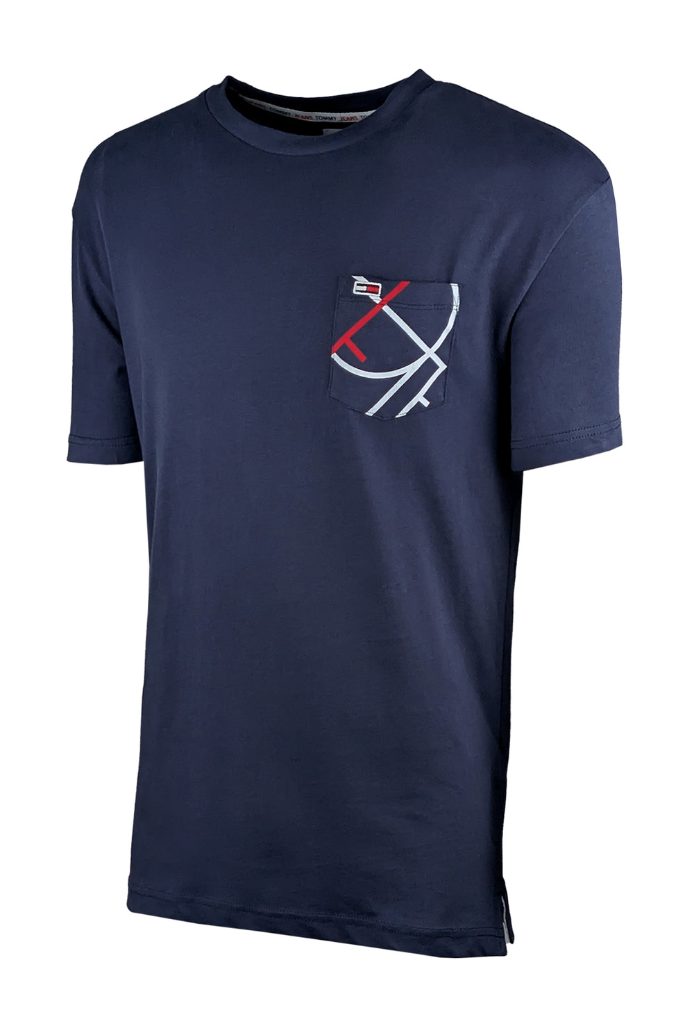 T-Shirt uomo TOMMY JEANS con taschino fantasia - BLU