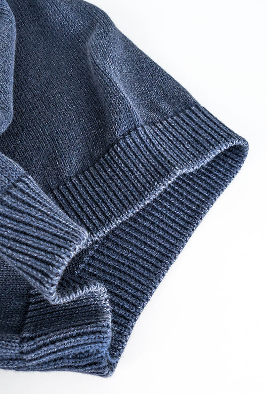T-Shirt Dresserd in Filo girocollo con taschino colorato - BLU