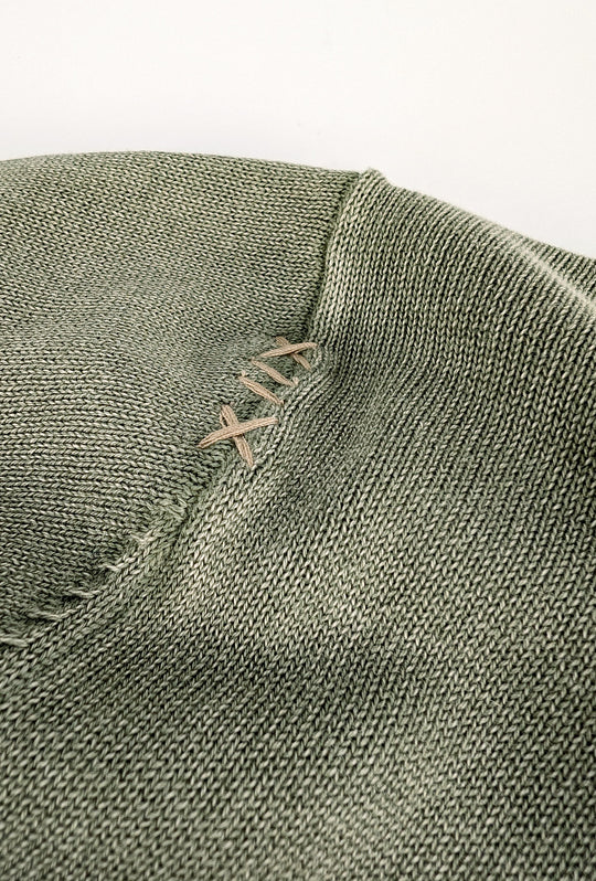 T-Shirt Dresserd in Filo girocollo con taschino colorato - VERDE
